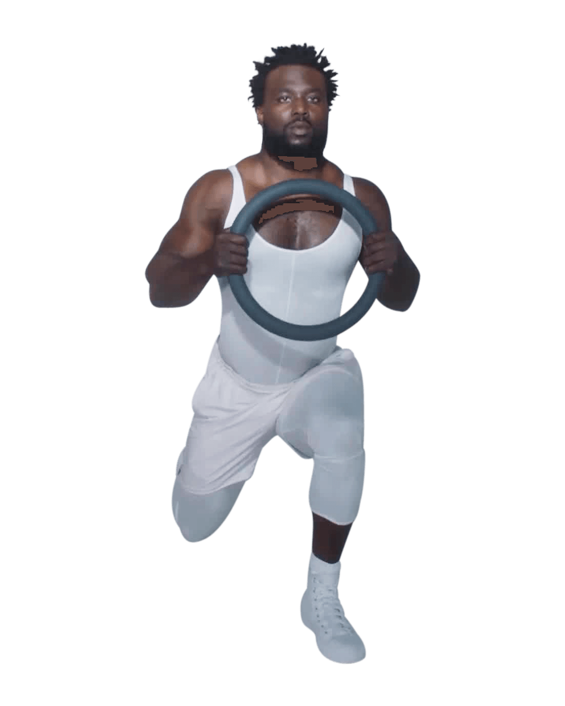 Reverse Lunge Pulse with Overhead Press